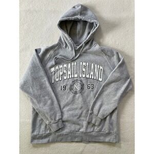 Salty Wave Collection Mens Extra Large Hoodie Gray Topsail Island North Carolina